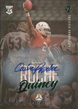 2021 Panini Luminance - Autographs Green #182 Quincy Roche Front