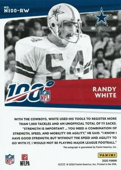 2021 Panini Luminance - 2020 NFL 100 Signatures #N100-RW Randy White Back