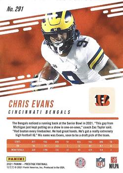 2021 Panini Prestige #291 Chris Evans Back