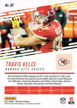 2021 Panini Prestige - Xtra Points Diamond #90 Travis Kelce Back