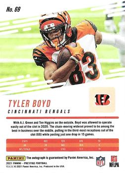 2021 Panini Prestige - Xtra Points Signatures Red #69 Tyler Boyd Back