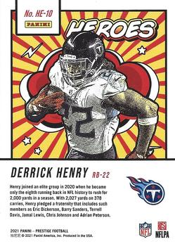 2021 Panini Prestige - Heroes #HE-10 Derrick Henry Back
