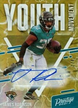 2021 Panini Prestige - Youth Movement Xtra Points Autographs Gold #YM-7 James Robinson Front