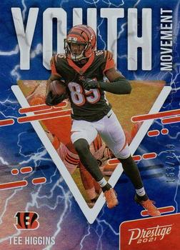 2021 Panini Prestige - Youth Movement Xtra Points Blue #YM-12 Tee Higgins Front