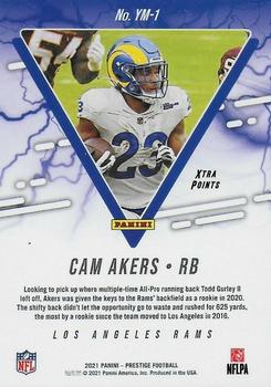 2021 Panini Prestige - Youth Movement Xtra Points Gold #YM-1 Cam Akers Back