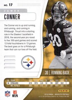 2019 Panini Absolute - Retail #17 James Conner Back
