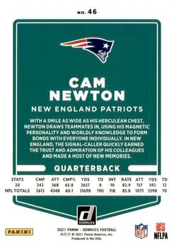 2021 Donruss #46 Cam Newton Back