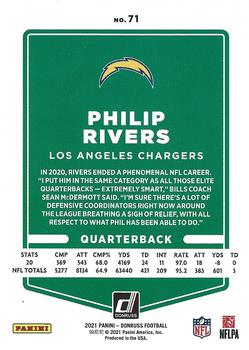 2021 Donruss #71 Philip Rivers Back