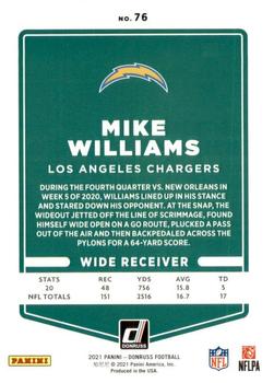 2021 Donruss #76 Mike Williams Back