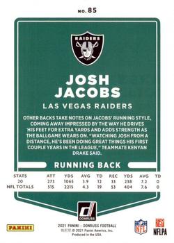 2021 Donruss #85 Josh Jacobs Back