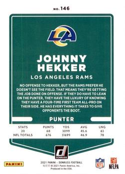 2021 Donruss #146 Johnny Hekker Back