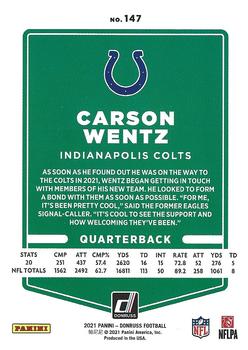 2021 Donruss #147 Carson Wentz Back