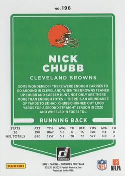 2021 Donruss #196 Nick Chubb Back