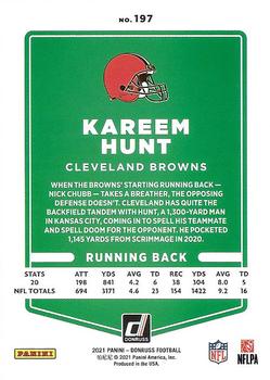 2021 Donruss #197 Kareem Hunt Back