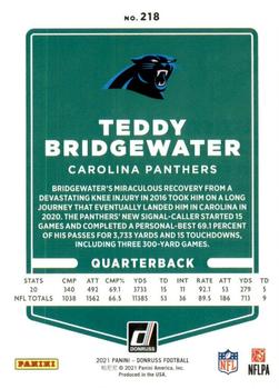 2021 Donruss #218 Teddy Bridgewater Back