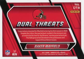 2021 Donruss Elite - Dual Threats Green #DT8 Baker Mayfield Back