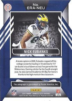 2021 Donruss Elite - Elite Rookie Autographs Blue #ERA-NEU Nick Eubanks Back