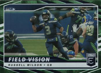 2021 Donruss Elite - Field Vision Green #FV3 Russell Wilson Front
