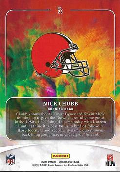 2021 Panini Origins #23 Nick Chubb Back