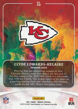2021 Panini Origins #50 Clyde Edwards-Helaire Back