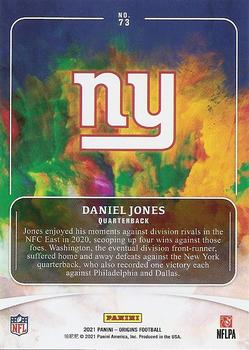 2021 Panini Origins #73 Daniel Jones Back