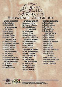 1997 Flair Showcase - Checklists #NNO Showcase Checklist Back
