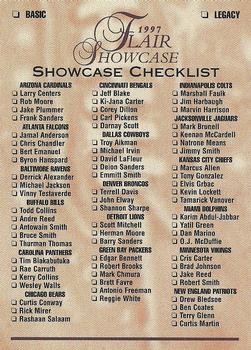 1997 Flair Showcase - Checklists #NNO Showcase Checklist Front