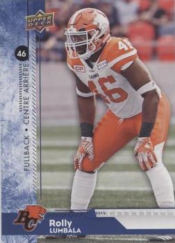 2018 Upper Deck CFL - Blue #77 Rolly Lumbala Front