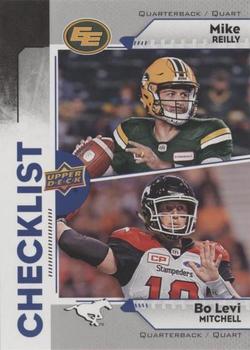2018 Upper Deck CFL - Blue #200 Mike Reilly / Bo Levi Mitchell Front