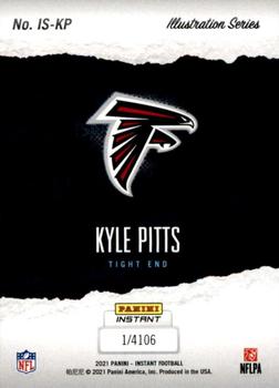 2021 Panini Instant Illustration Series #IS-KP Kyle Pitts Back