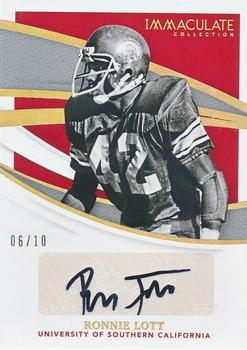 2021 Panini Immaculate Collection Collegiate - Immaculate Ink Gold #II-RL Ronnie Lott Front