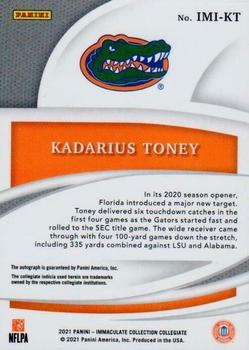 2021 Panini Immaculate Collection Collegiate - Immaculate Introductions #IMI-KT Kadarius Toney Back