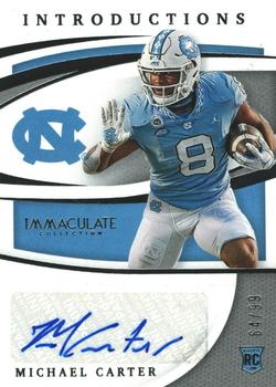 2021 Panini Immaculate Collection Collegiate - Immaculate Introductions #IMI-MC Michael Carter Front