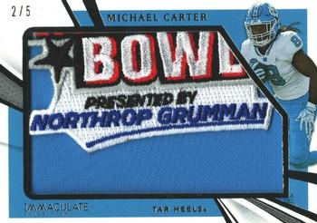 2021 Panini Immaculate Collection Collegiate - Immaculate Jumbos Bowl Logo 2 #IJ-MC Michael Carter Front