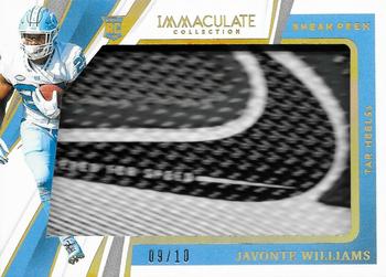 2021 Panini Immaculate Collection Collegiate - Immaculate Sneak Peek #ISP-JW Javonte Williams Front