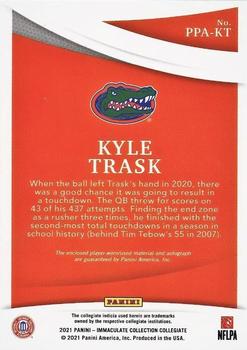 2021 Panini Immaculate Collection Collegiate - Premium Patches Rookie Autographs Bowl Logo 2 #PPA-KT Kyle Trask Back