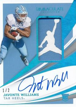 2021 Panini Immaculate Collection Collegiate - Rookie Patch Autographs Brand Logo #76 Javonte Williams Front