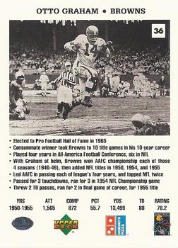1991 Upper Deck Domino's The Quarterbacks #36 Otto Graham Back