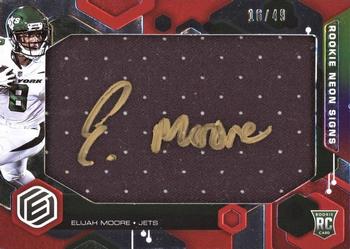 2021 Panini Elements - Rookie Neon Material Signs Standard #RNS-EMO Elijah Moore Front