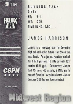1996 Roox Prep Stars MW/SW - Midwest Region #9 James Harrison Back