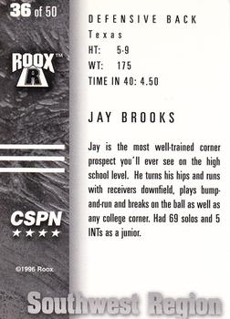 1996 Roox Prep Stars MW/SW - Southwest Region #36 Jay Brooks Back