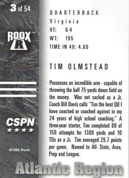 1996 Roox Prep Stars AT/EA/SE - Atlantic Region #3 Tim Olmstead Back