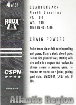 1996 Roox Prep Stars AT/EA/SE - Atlantic Region #4 Craig Powers Back