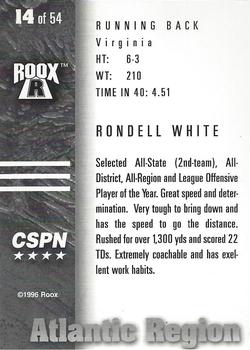 1996 Roox Prep Stars AT/EA/SE - Atlantic Region #14 Rondell White Back
