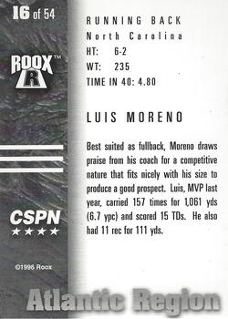 1996 Roox Prep Stars AT/EA/SE - Atlantic Region #16 Luis Moreno Back