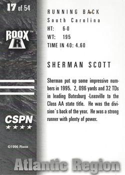 1996 Roox Prep Stars AT/EA/SE - Atlantic Region #17 Sherman Scott Back
