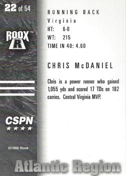 1996 Roox Prep Stars AT/EA/SE - Atlantic Region #22 Chris McDaniel Back