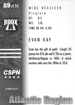1996 Roox Prep Stars AT/EA/SE - Atlantic Region #29 Evan Kay Back
