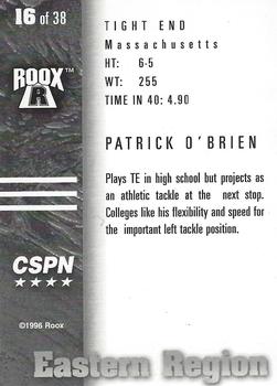 1996 Roox Prep Stars AT/EA/SE - Eastern Region #16 Patrick O'Brien Back