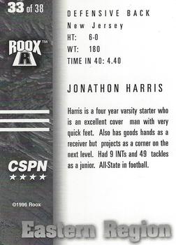 1996 Roox Prep Stars AT/EA/SE - Eastern Region #33 Jonathon Harris Back